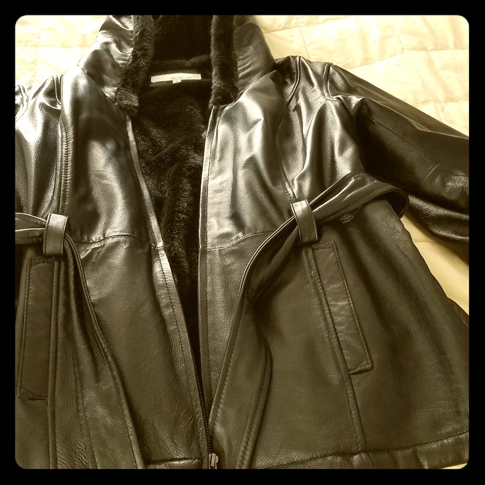 Black Wilson leather coat